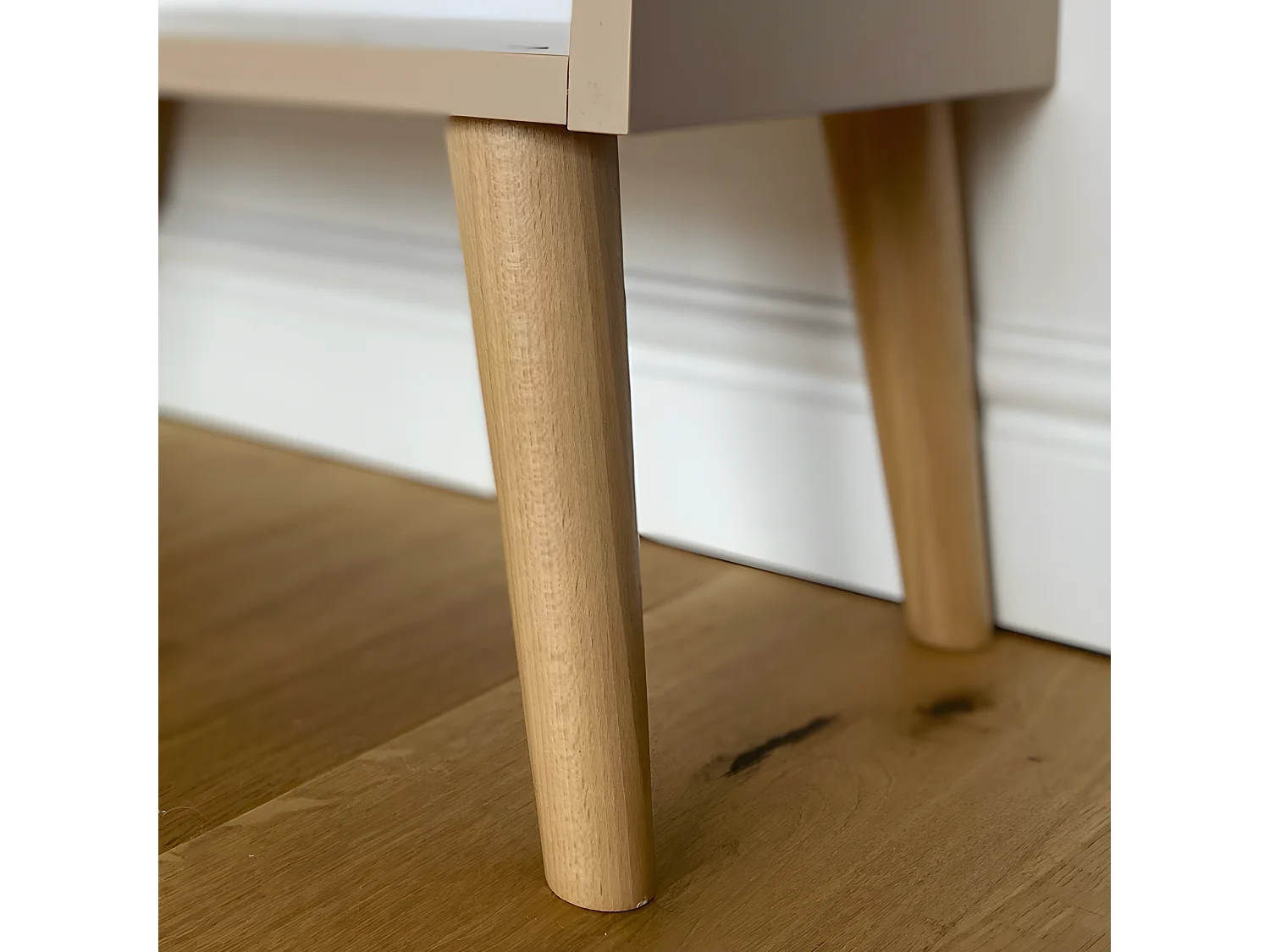 Table de chevet MALIBO 44 cm avec tiroir blanc mat