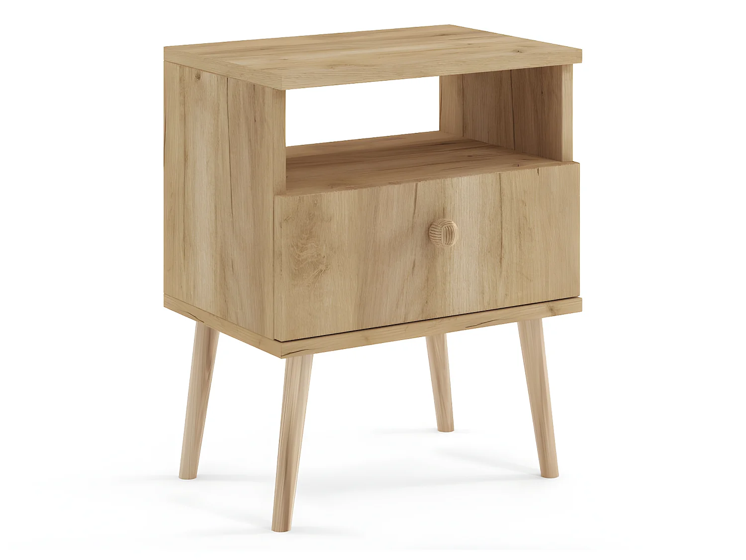 Comodino MALIBO 44 cm con cassetto rovere craft dorato