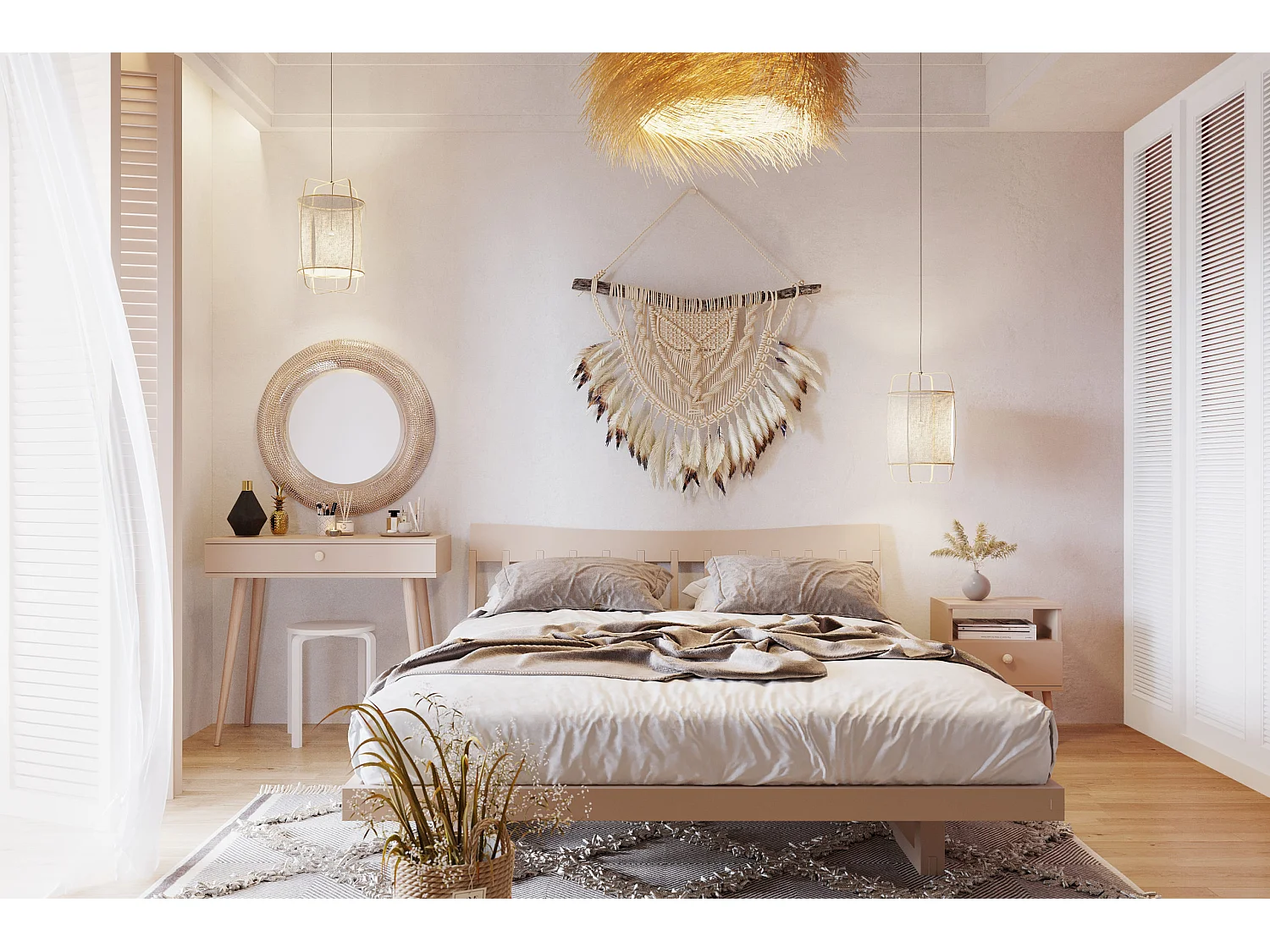 Comodino MALIBO 44 cm con cassetto macchiato