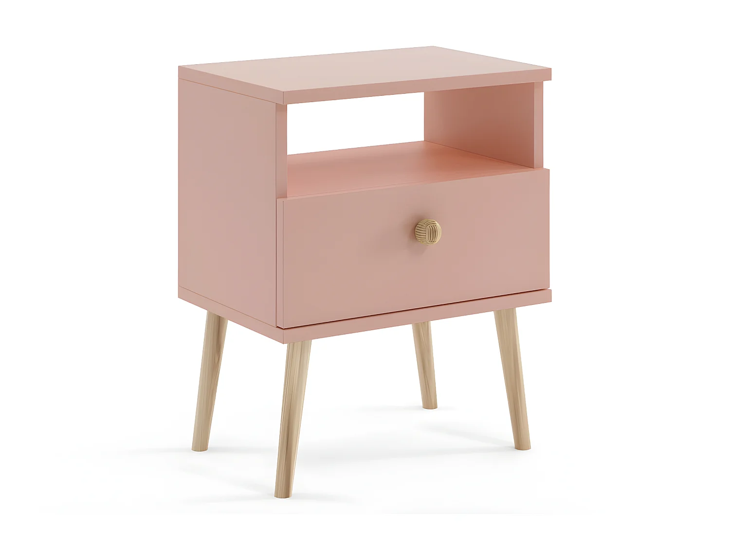 Nachtkastje MALIBO 44 cm met lade roze