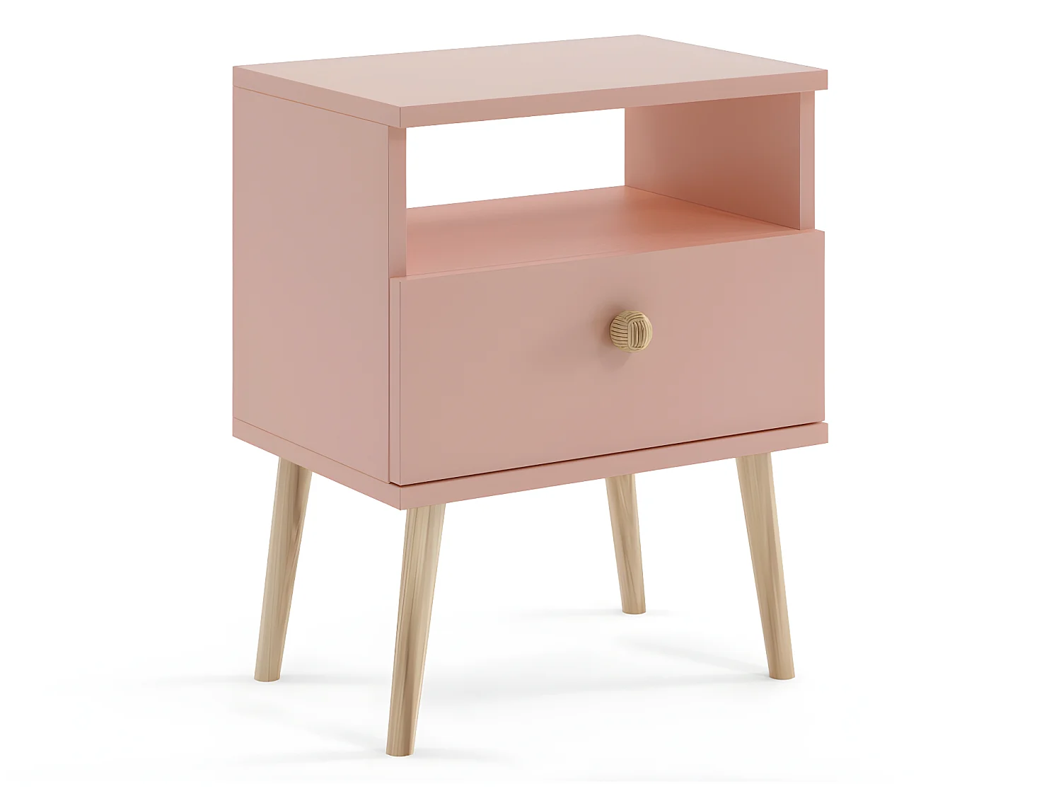 Nachtkastje MALIBO 44 cm met lade roze