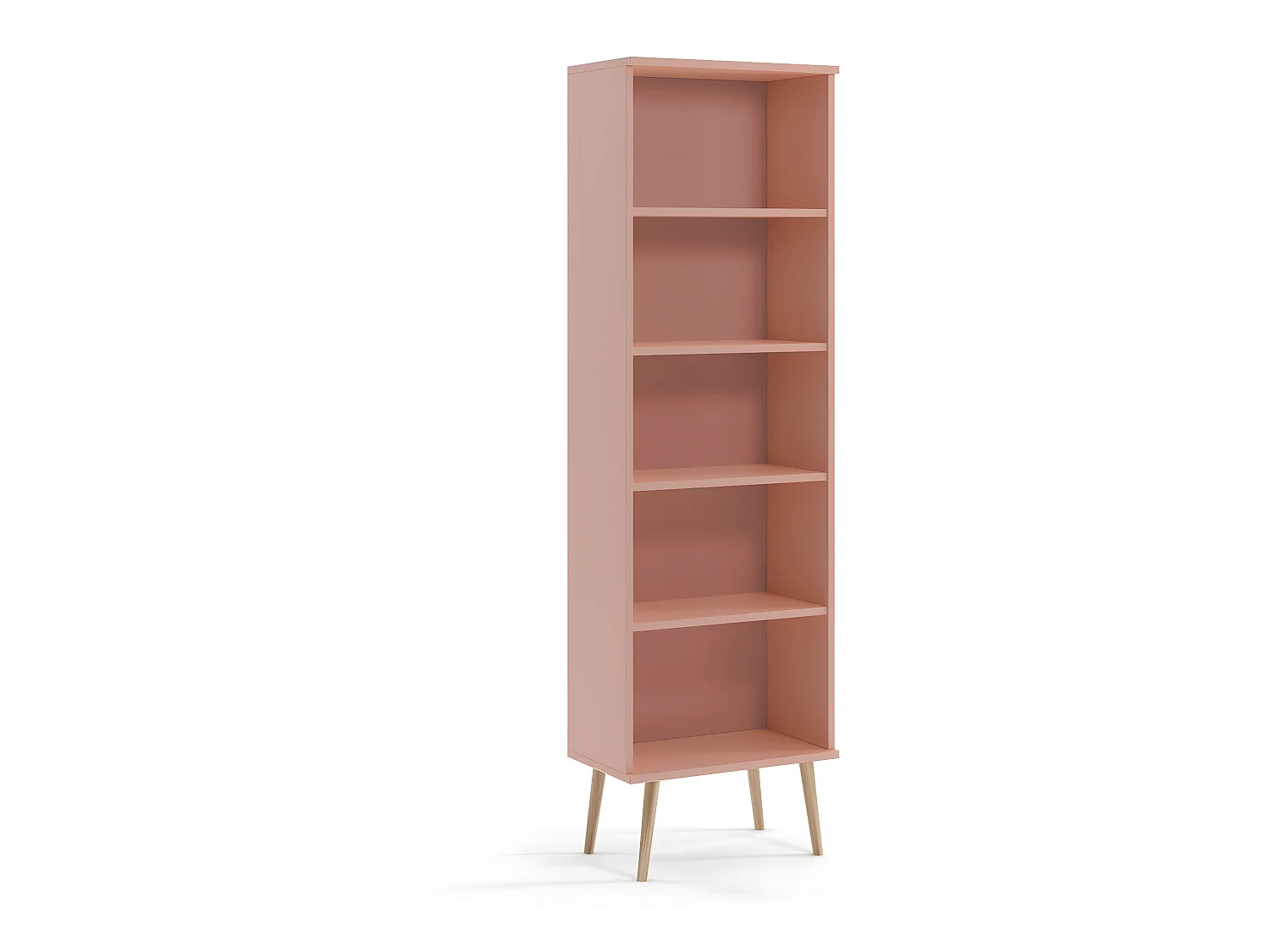 Bibliothèque MALIBO 180 cm 5 étagères rose