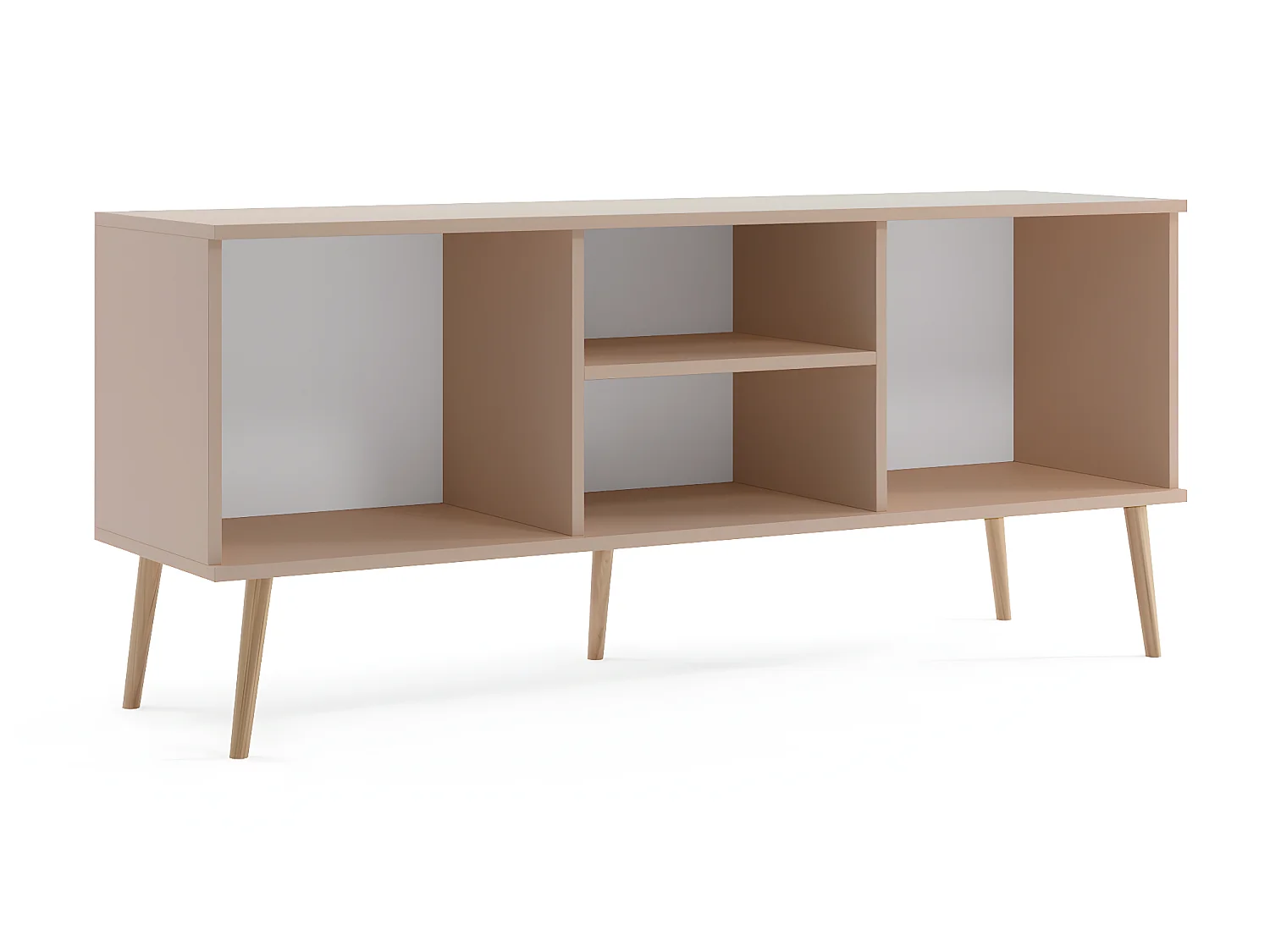 Meuble TV MALIBO 150 cm 2 portes blanc mat