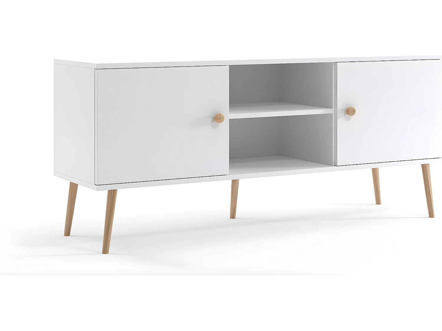 TV-Schrank MALIBO 150 cm 2 Türen Weiß Matt