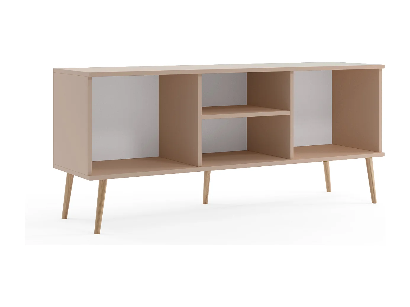 Meuble TV MALIBO 150 cm 2 portes rose