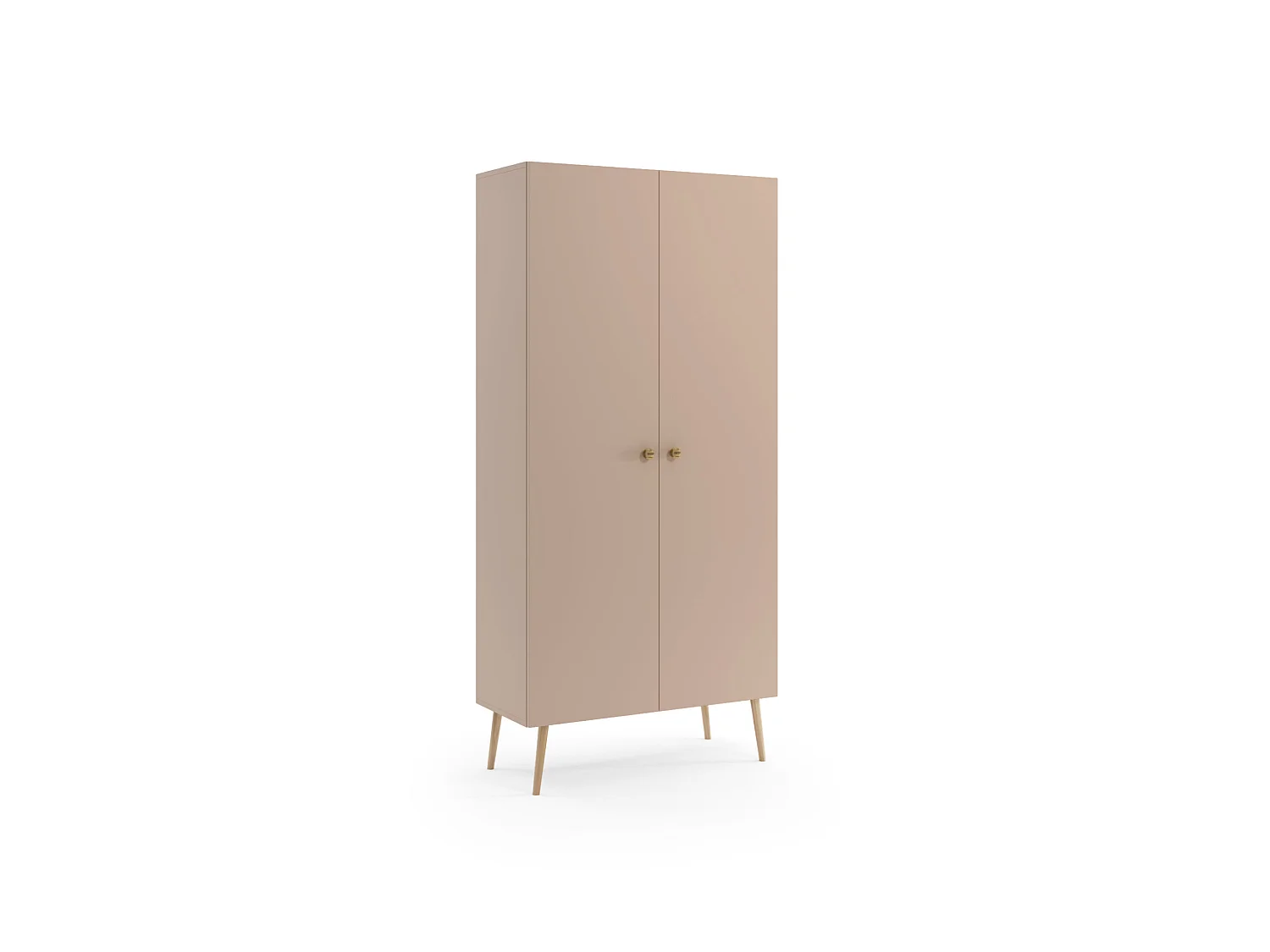 Armoire MALIBO 87 cm - 2 portes - 5 étagères - macchiato