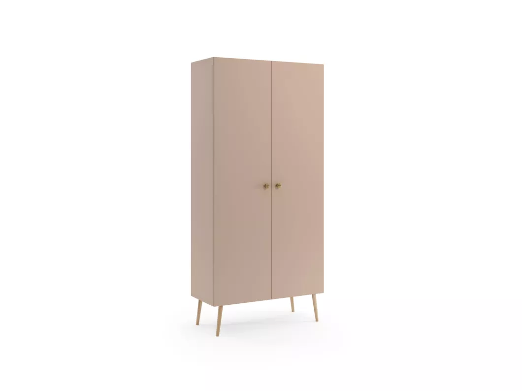 Kauf Unique Kleiderschrank MALIBO 87 cm - 2 Türen - 5 Regale - Macchiato