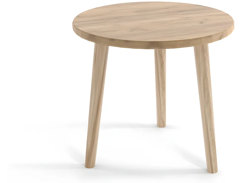 Tavolino MALIBO 60 cm rotondo rovere craft dorato