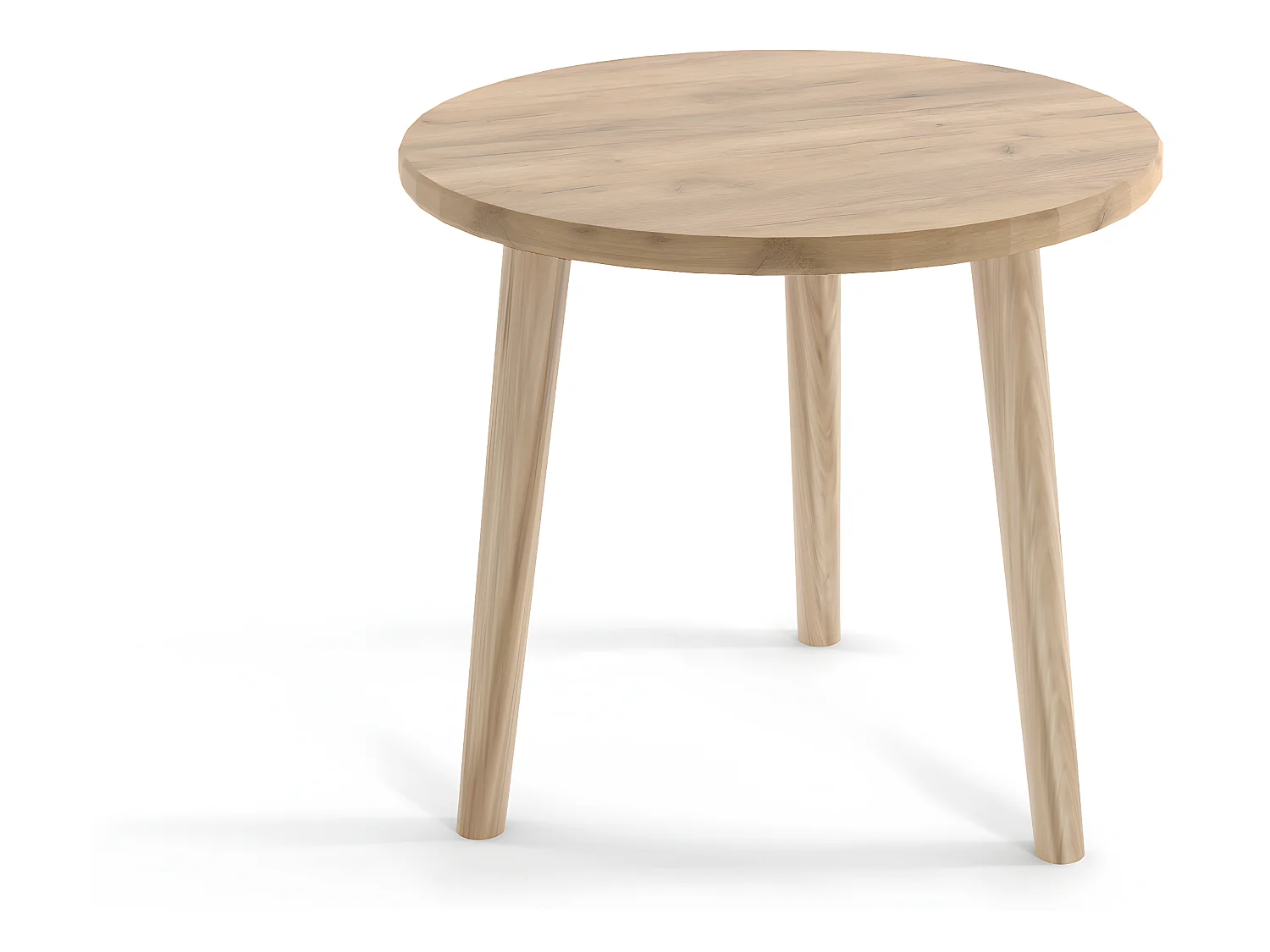 Table basse MALIBO 60 cm ronde chêne craft doré