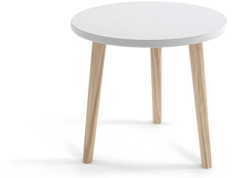 Couchtisch MALIBO 60 cm runden Weiß Matt