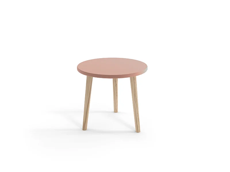 Table basse MALIBO 60 cm ronde rose