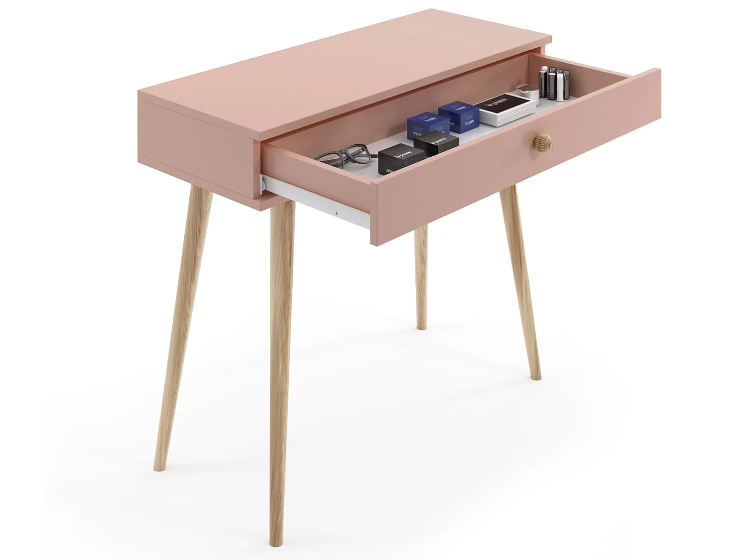 Frisiertisch MALIBO 90 cm mit Schublade Rosa