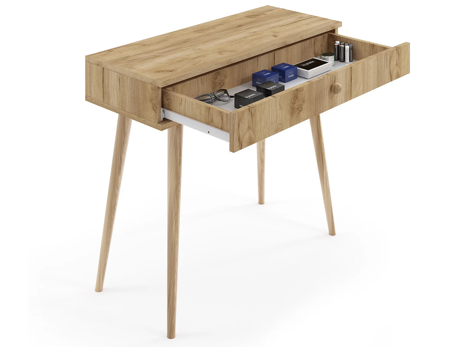 Frisiertisch MALIBO 90 cm mit Schublade Goldene Craft Eiche