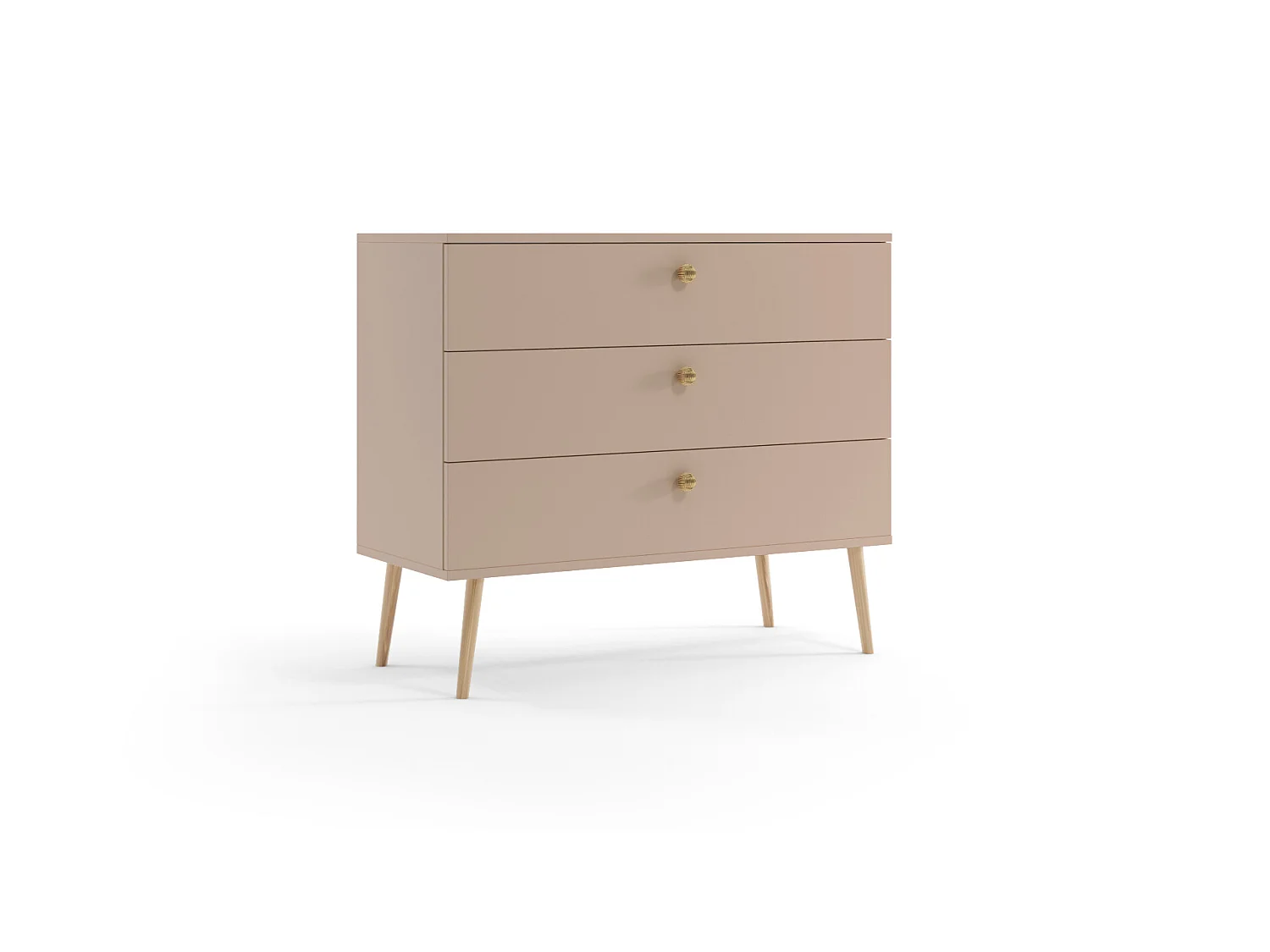 Commode MALIBO 100 cm 3S avec tiroirs macchiato