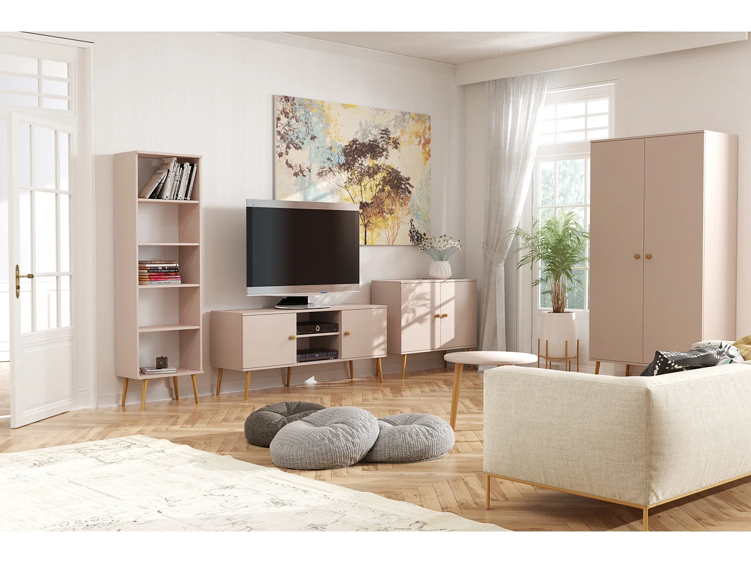 Ladekast MALIBO 100 cm 3S met lades macchiato