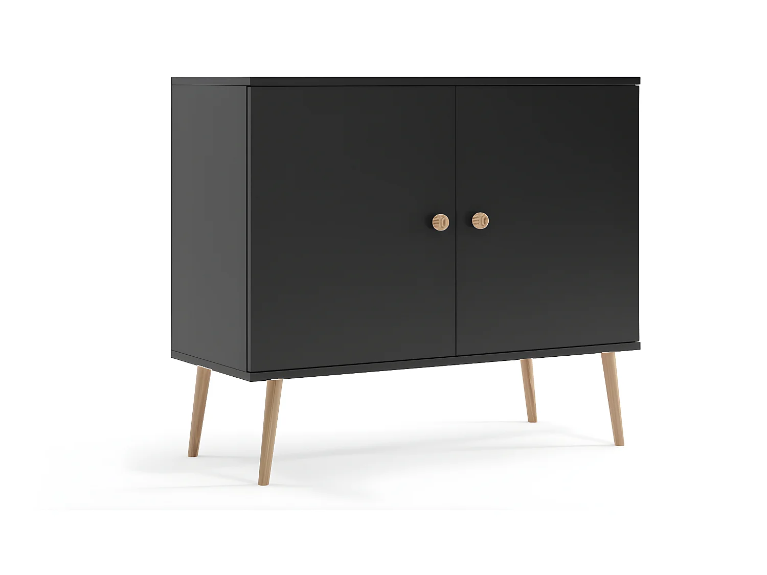 Commode MALIBO 100 cm 2D noir mat