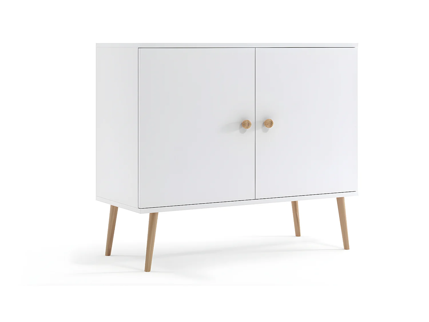 Commode MALIBO 100 cm 2D blanc mat