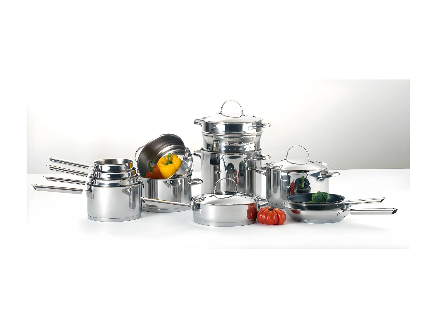 Elysée - Poêle 24cm inox revêtement anti-adhérent