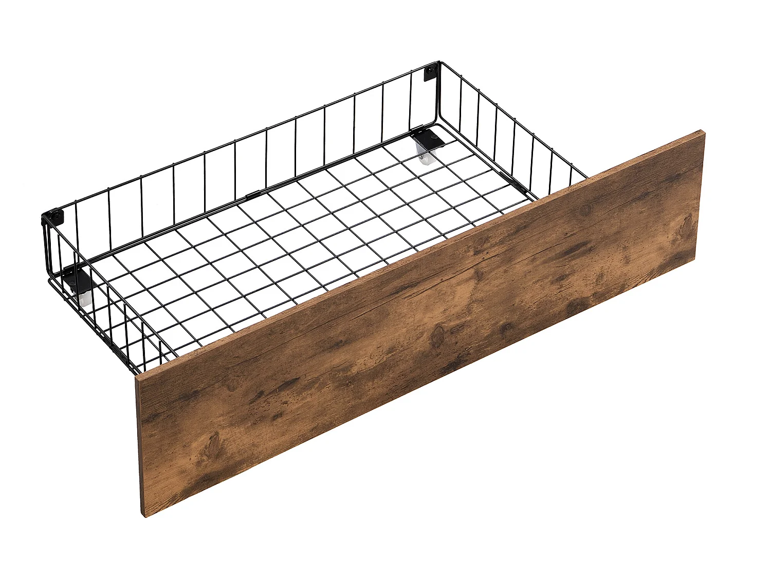 Polsterbett mit Kopfteil – 160 x 200 cm – 4 Schubladen – LEDs – Lattenrost – Farben Braun und Schwarz