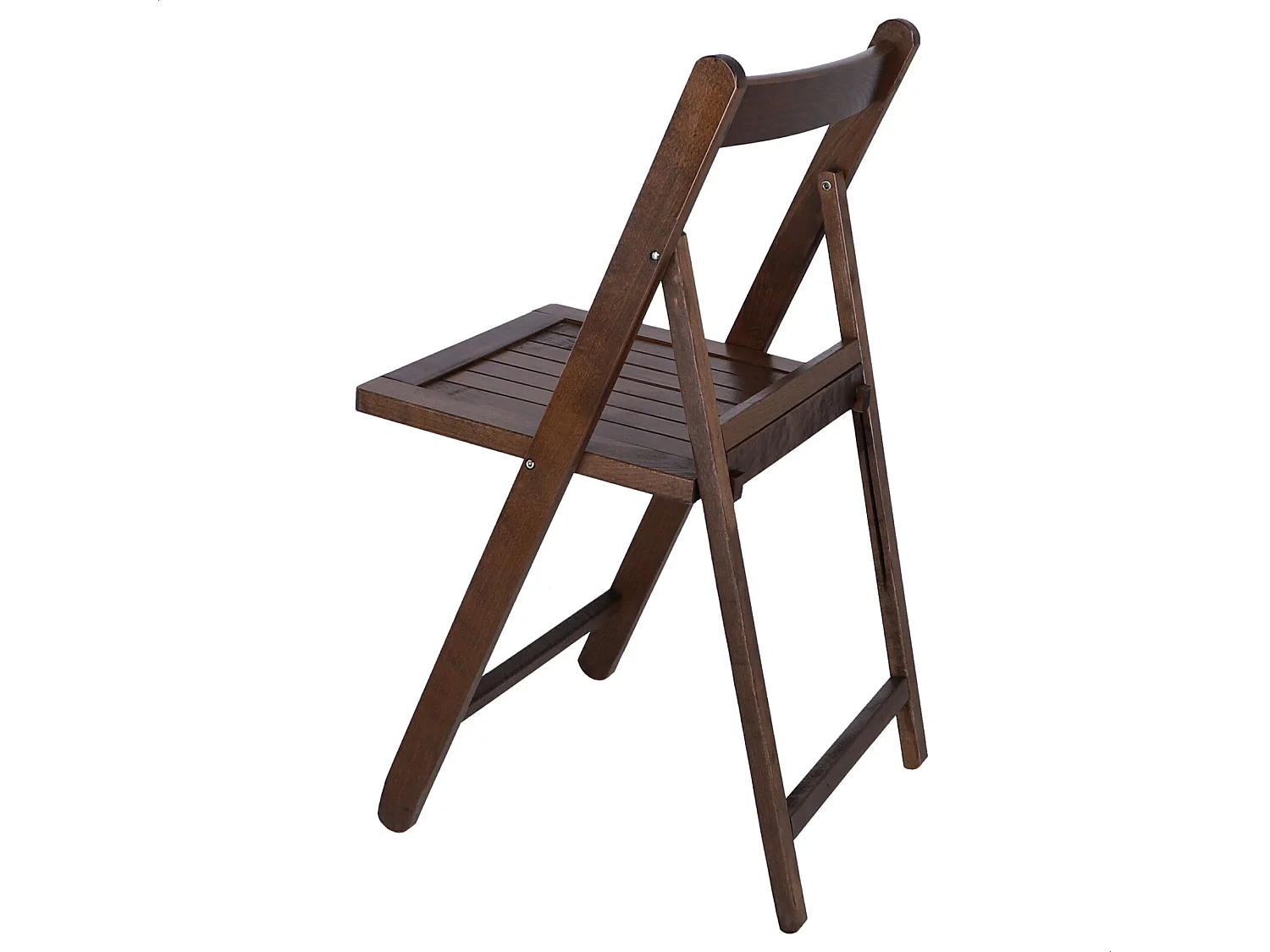 Chaise NORTE en bois de hêtre, finition noyer, 43x47x79 cm