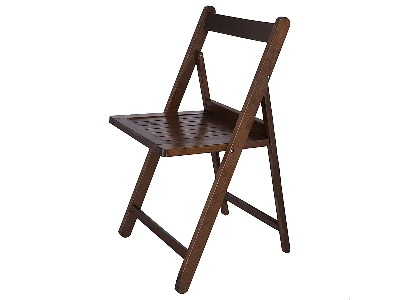 Chaise NORTE en bois de hêtre, finition noyer, 43x47x79 cm