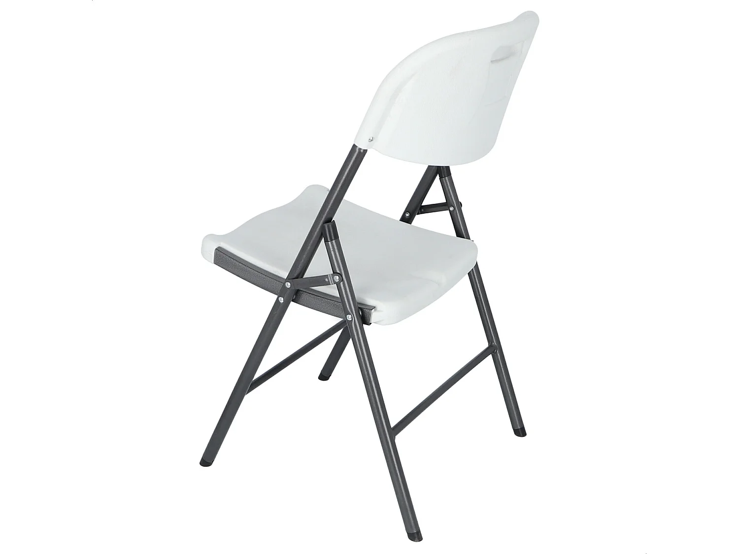 Chaise de restauration avec structure métallique, finition blanche, 45x53x87 cm