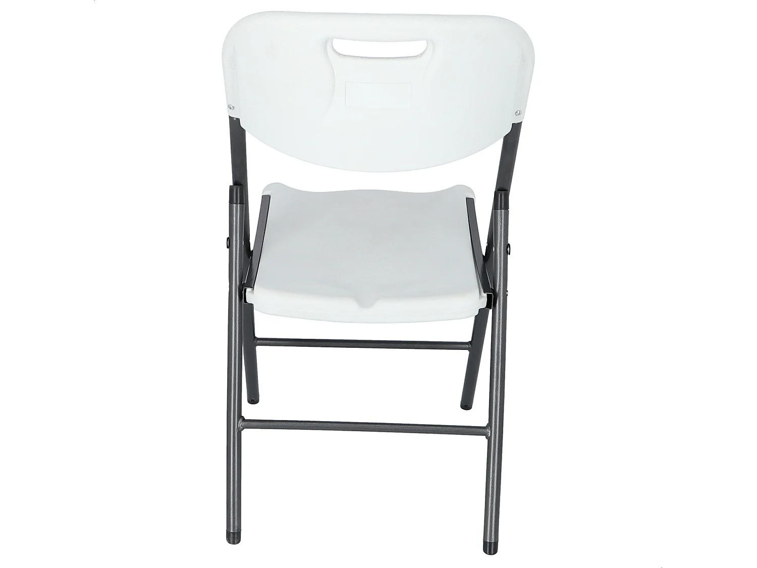 Chaise de restauration avec structure métallique, finition blanche, 45x53x87 cm