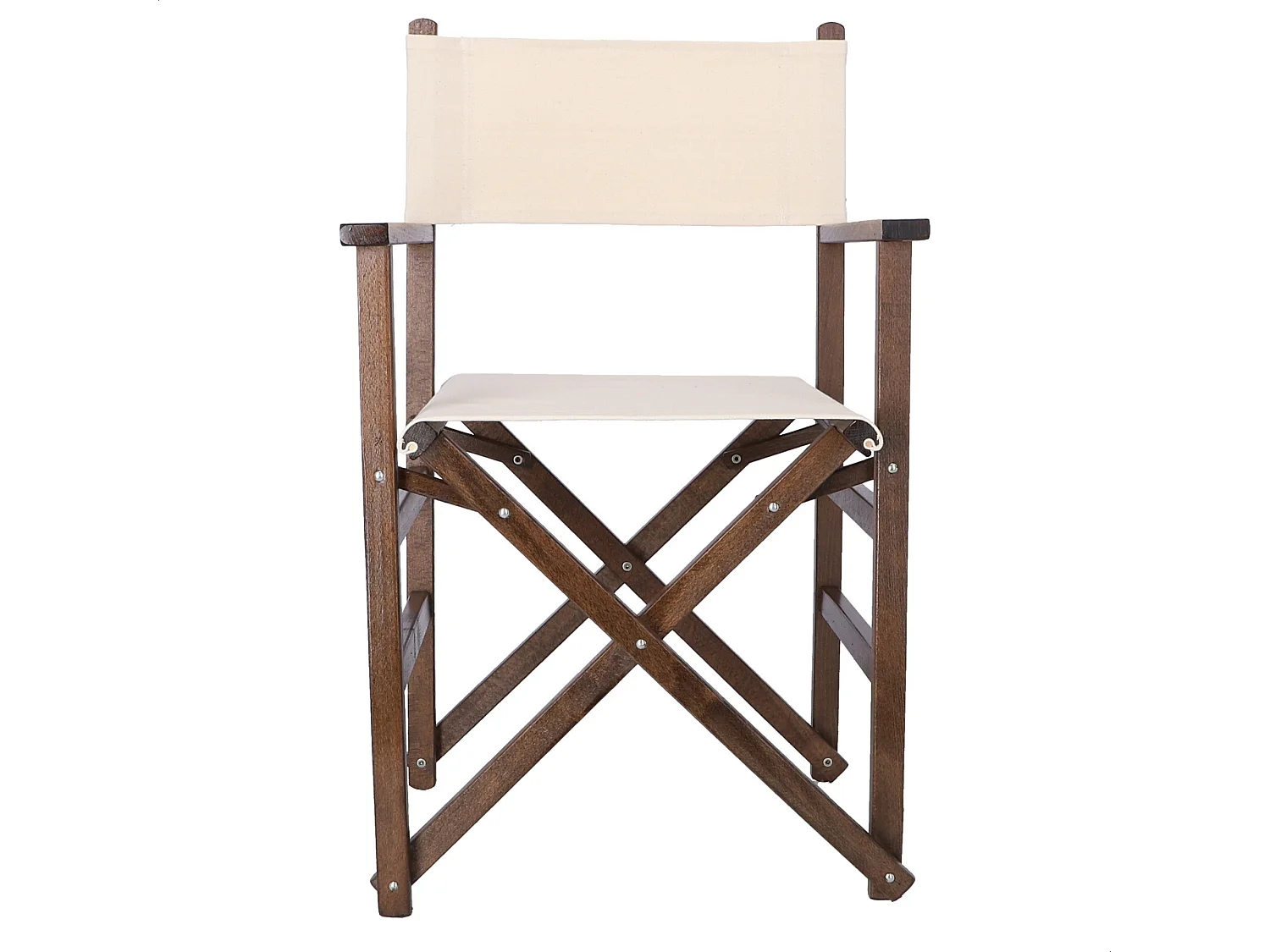 Chaise de réalisateur structure noyer et toile brute, 51x46x86 cm