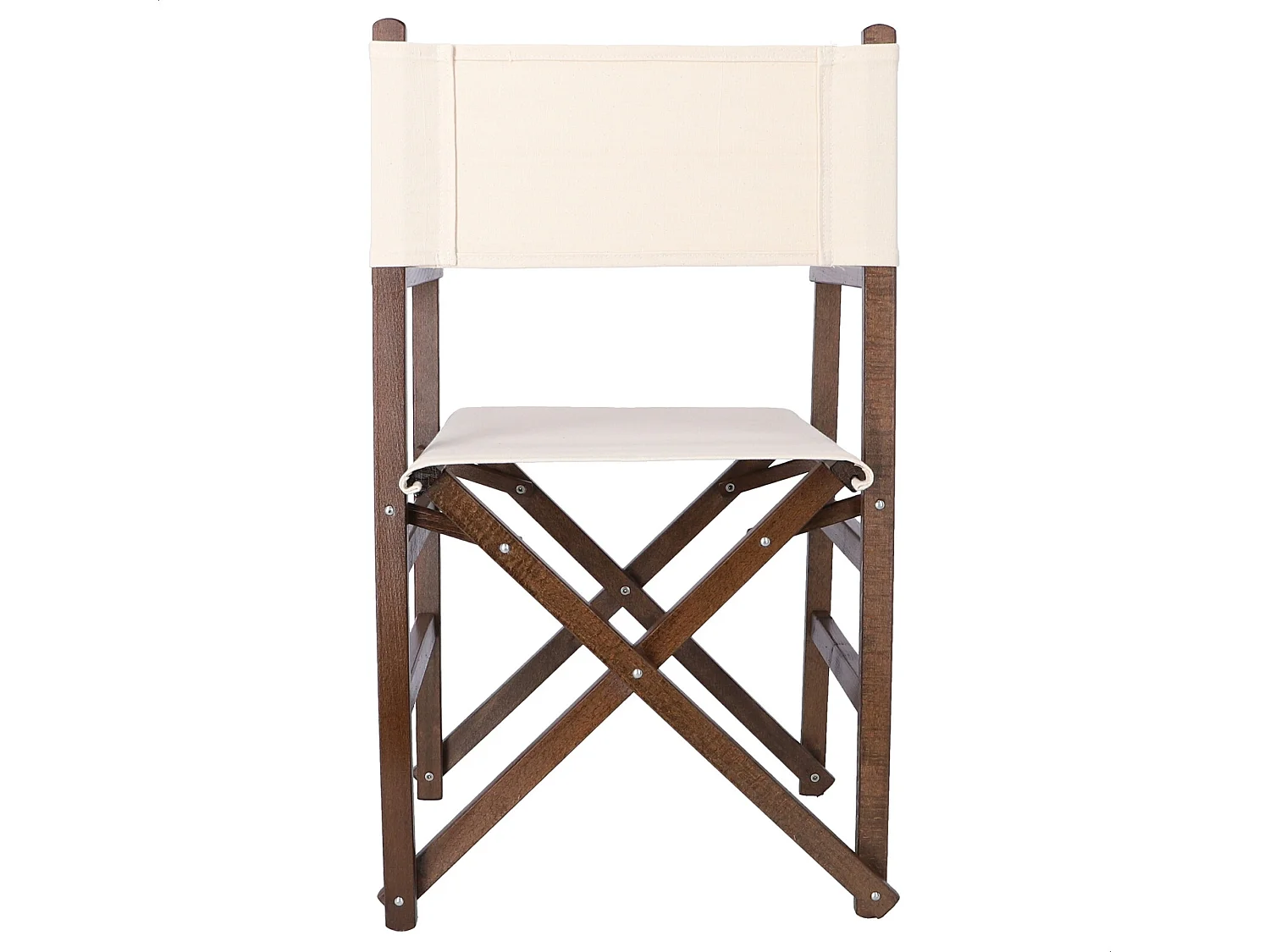 Chaise de réalisateur structure noyer et toile brute, 51x46x86 cm