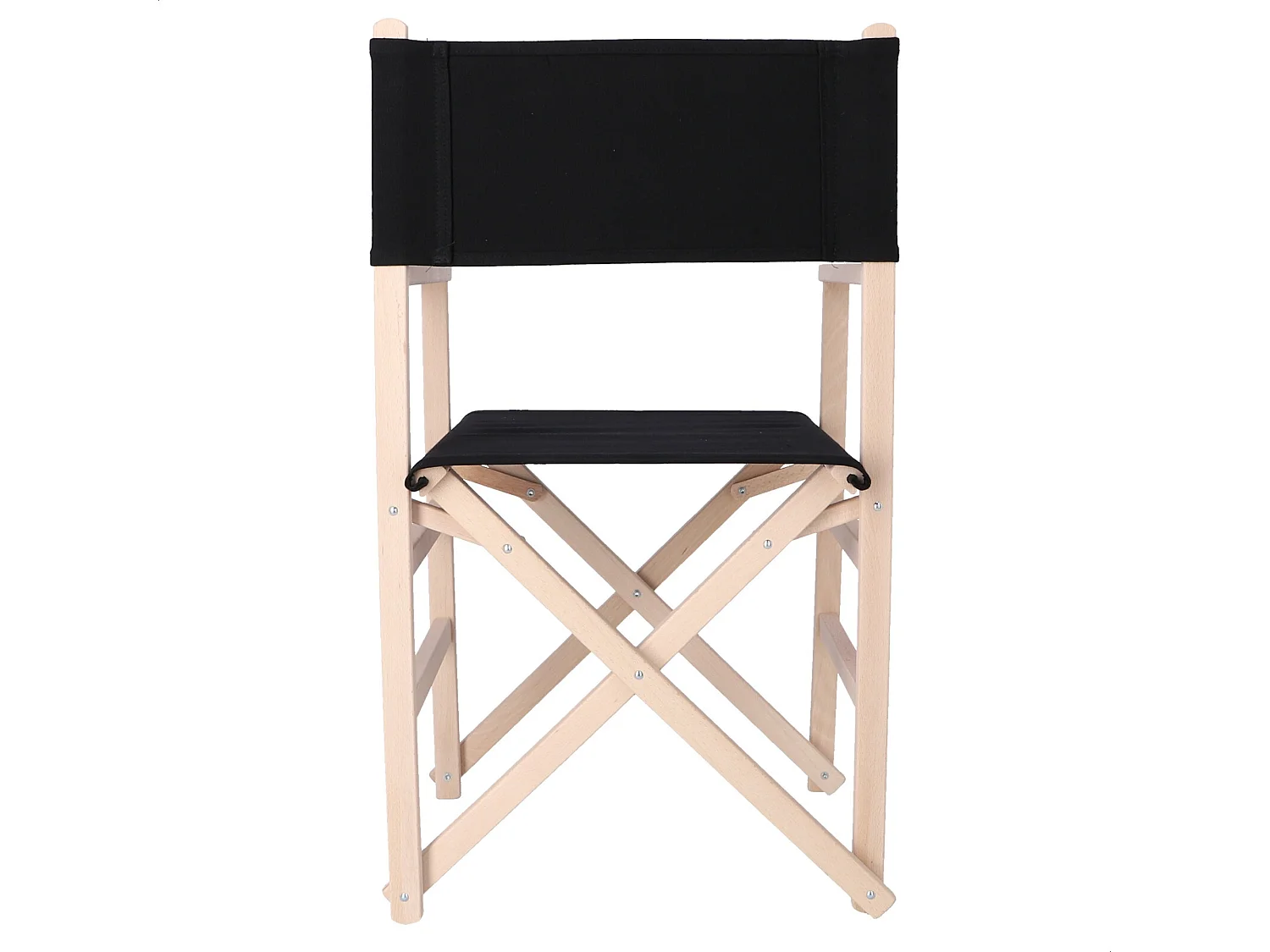Chaise de réalisateur Sunset fini SANS vernis, toile noire, 51x46x86 cm