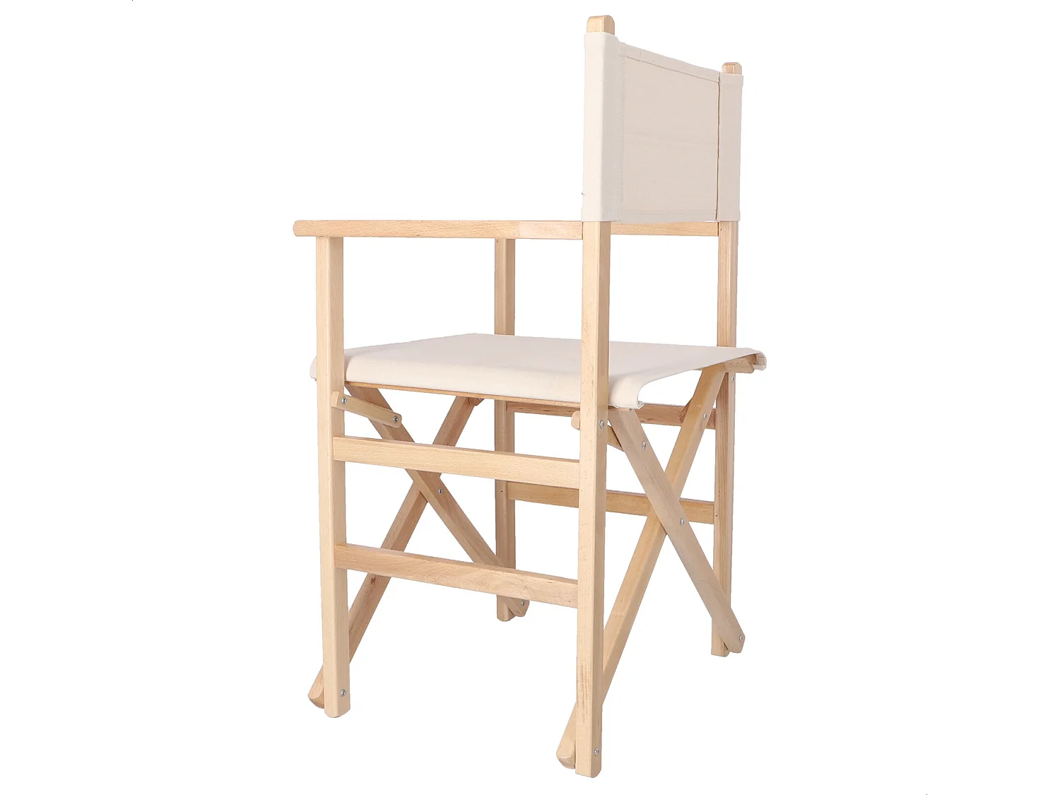 Chaise de réalisateur Sunset finie à l'huile, toile brute, 51x46x86 cm