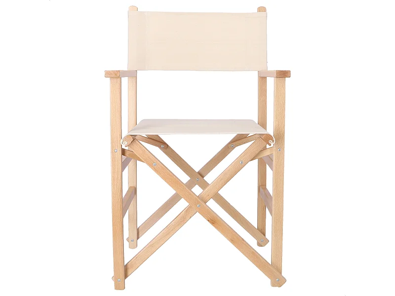 Chaise de réalisateur Sunset finie à l'huile, toile brute, 51x46x86 cm