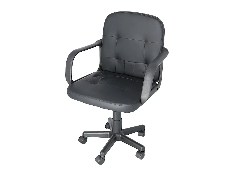 Fauteuil de bureau Mom en rembourrage noir, 58x58x80 cm