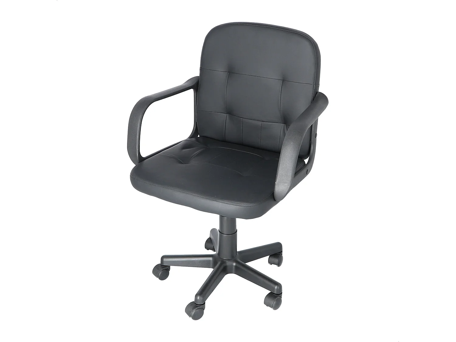 Fauteuil de bureau Mom en rembourrage noir, 58x58x80 cm