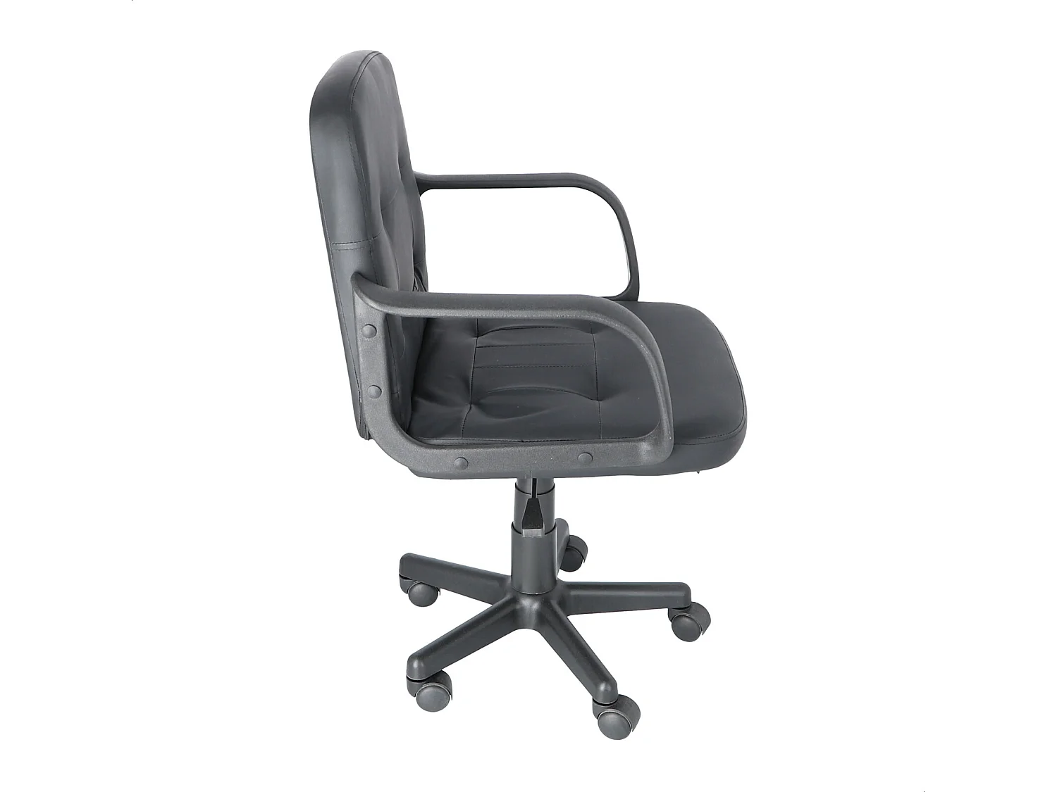 Fauteuil de bureau Mom en rembourrage noir, 58x58x80 cm