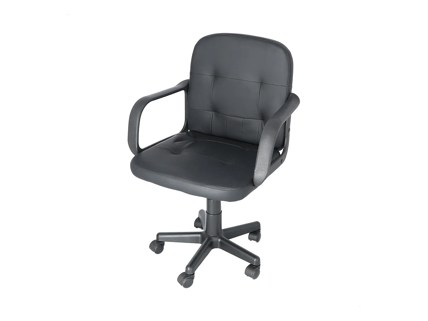 Fauteuil de bureau Mom en rembourrage noir, 58x58x80 cm
