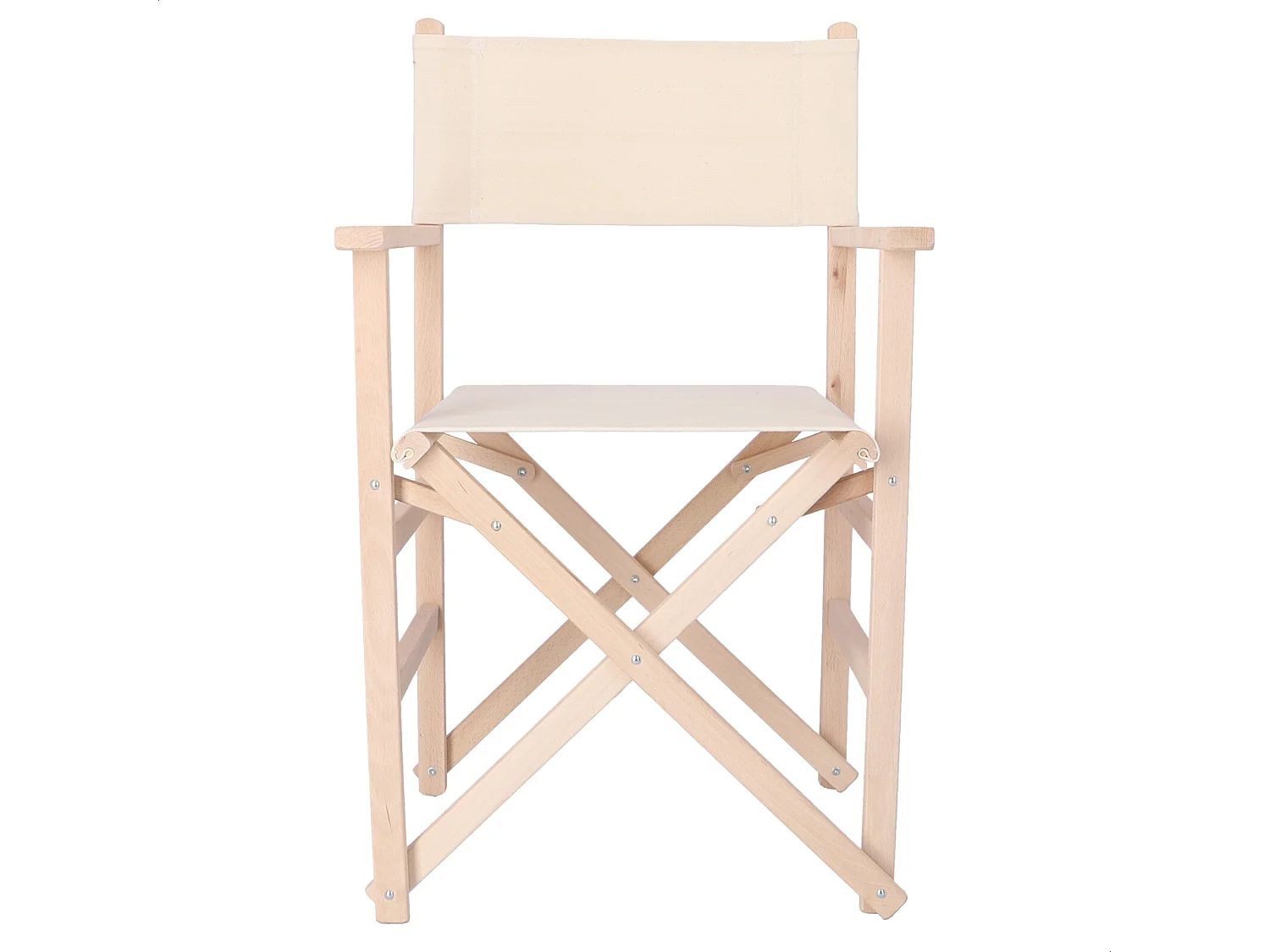 Chaise de réalisateur en bois de hêtre fini SANS vernis, 51,5x46x86 cm