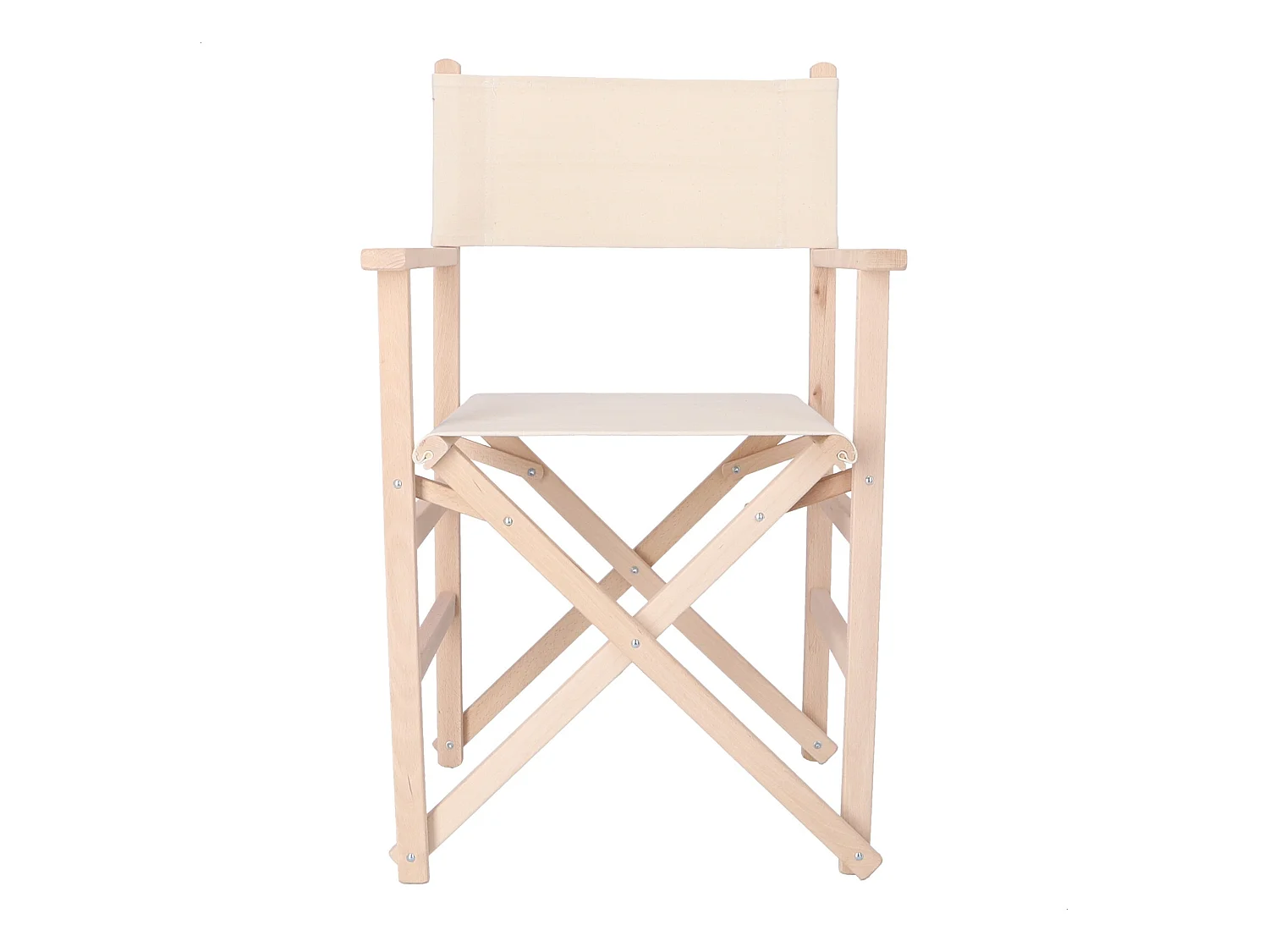 Chaise de réalisateur en bois de hêtre fini SANS vernis, 51,5x46x86 cm