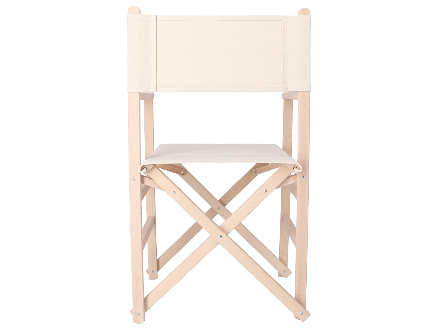 Chaise de réalisateur en bois de hêtre fini SANS vernis, 51,5x46x86 cm