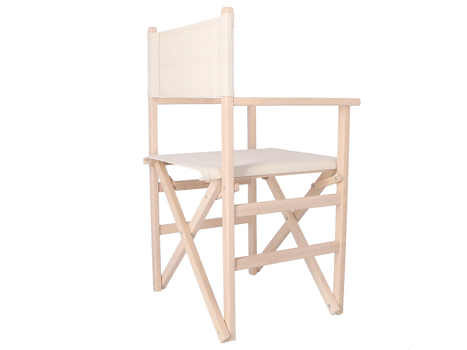 Chaise de réalisateur en bois de hêtre fini SANS vernis, 51,5x46x86 cm