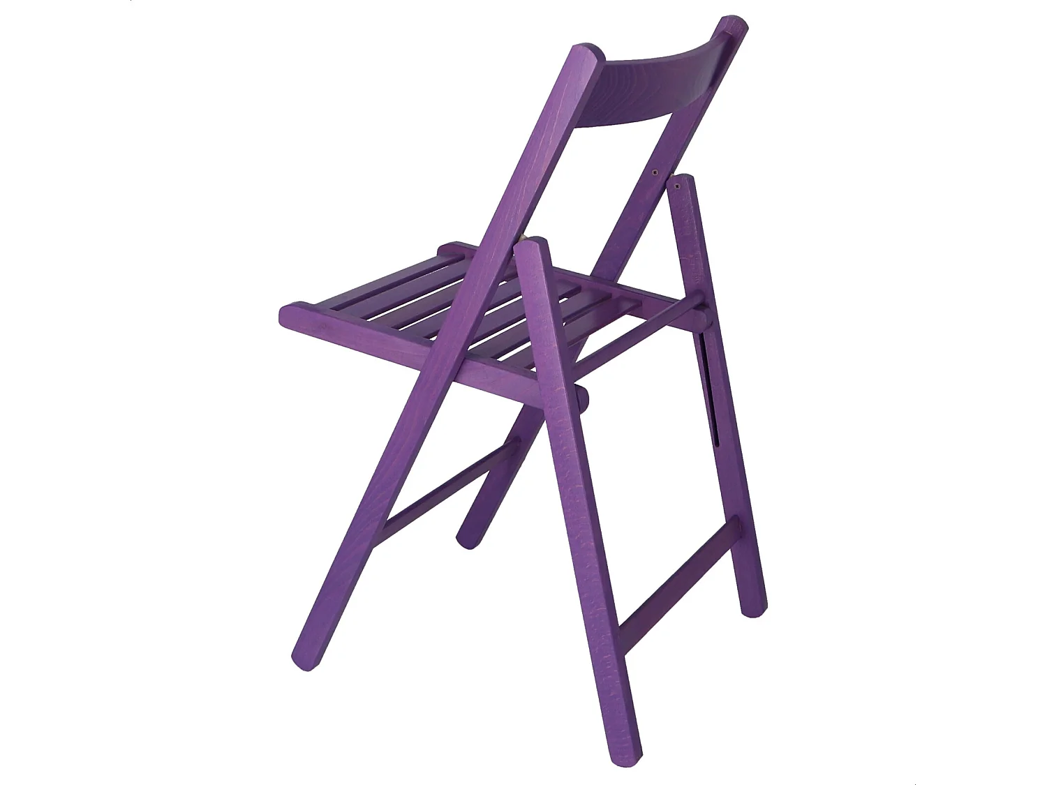 Chaise BAS en bois de hêtre, finition lilas, 43x47x79 cm