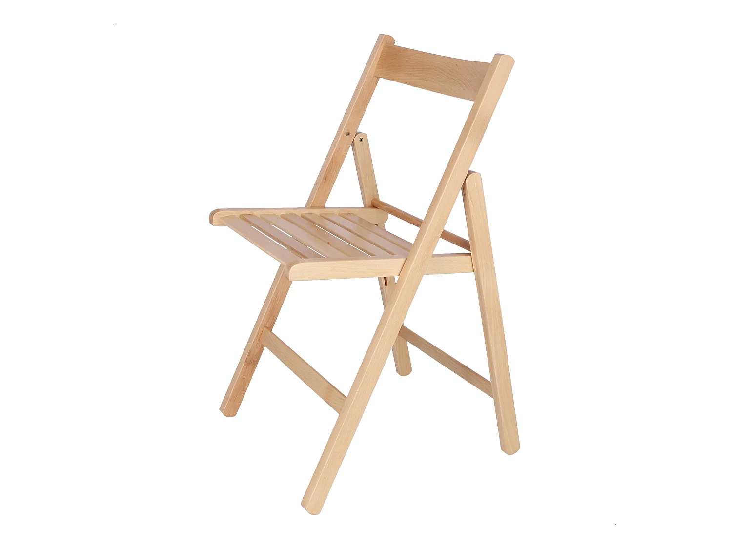 Chaise BAS en bois de hêtre, finition vernis, 43x47x79 cm