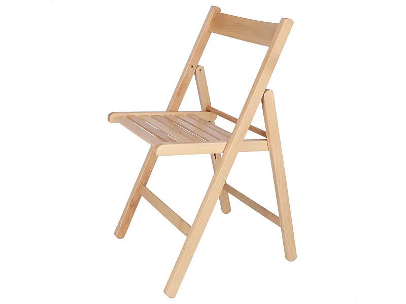 Chaise BAS en bois de hêtre, finition vernis, 43x47x79 cm