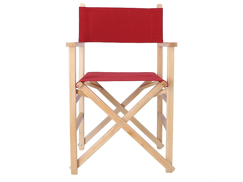 Chaise de réalisateur Sunset finition vernis, toile marron, 51x46x86 cm