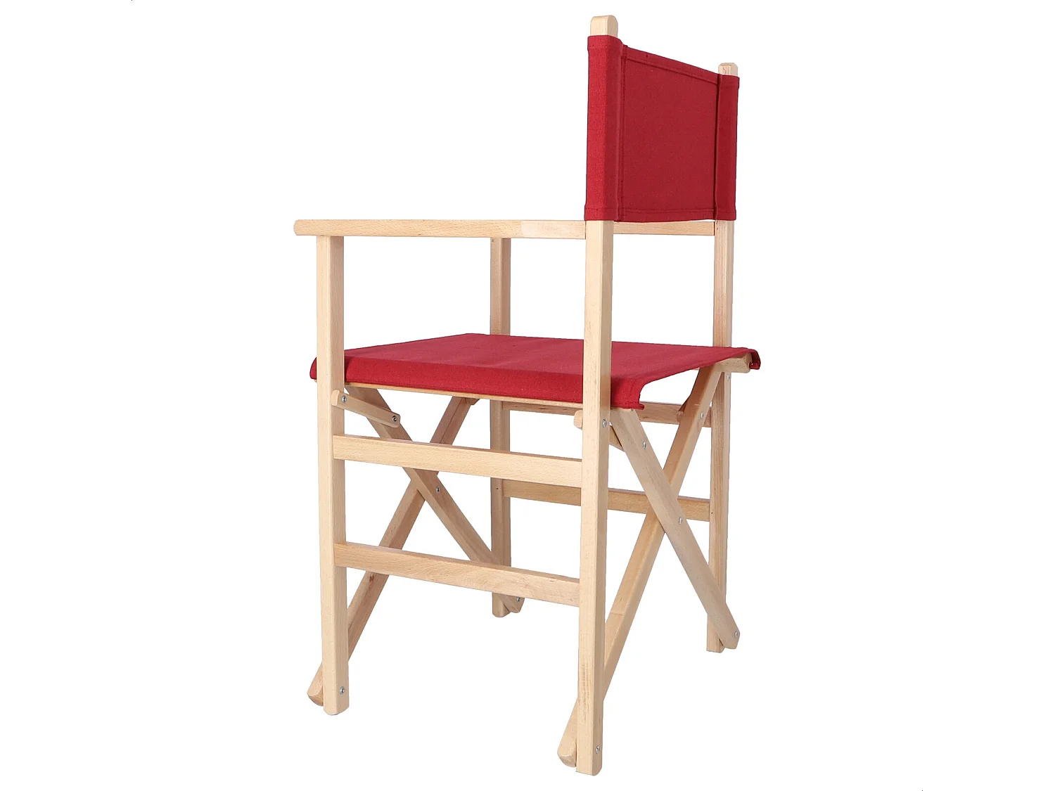 Chaise de réalisateur Sunset finition vernis, toile marron, 51x46x86 cm