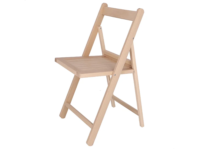 Chaise NORTE en bois de hêtre, finition SANS vernis, 43x47x79 cm