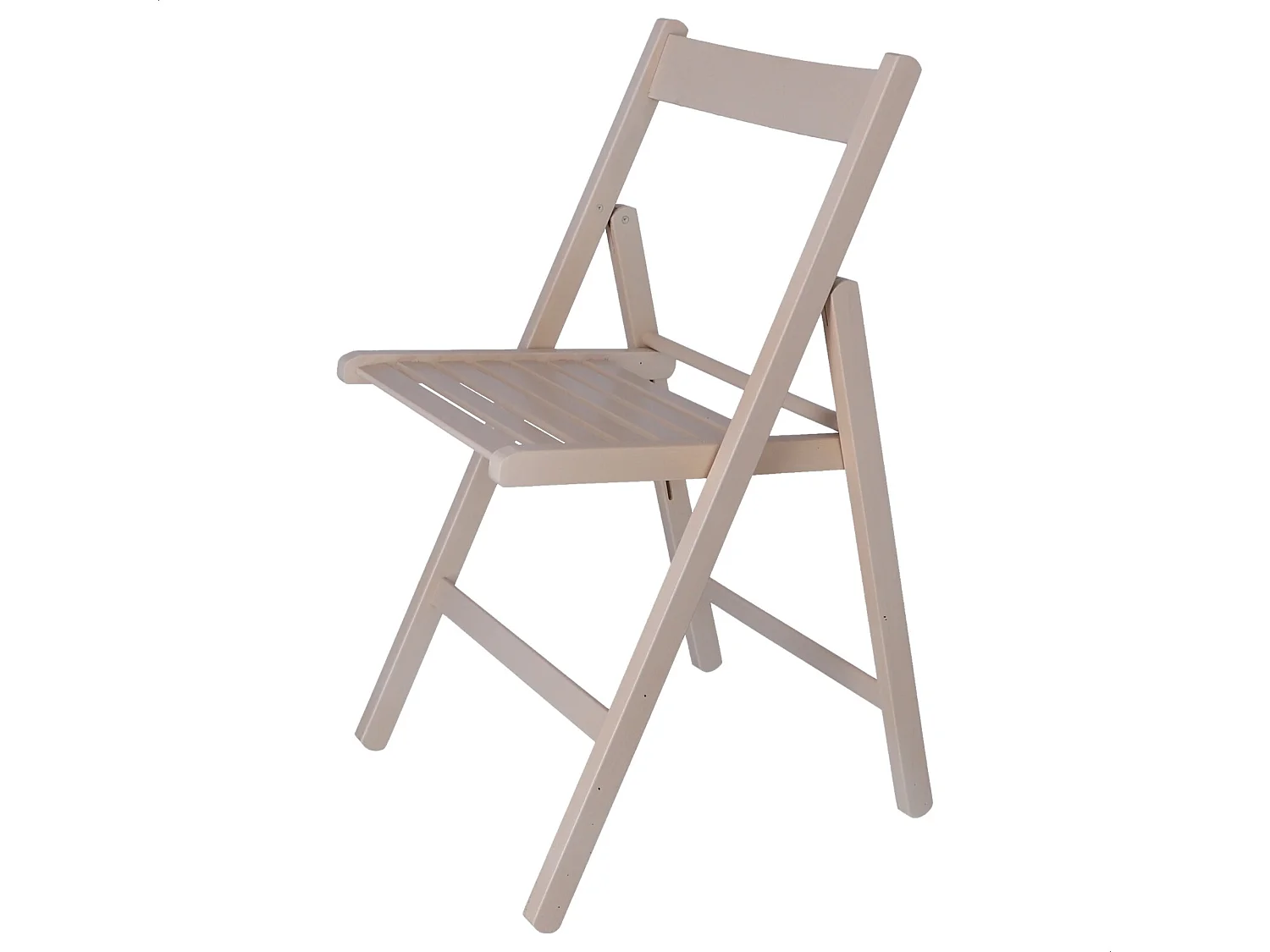 Chaise BAS en bois de hêtre, finition blanche, 43x47x79 cm