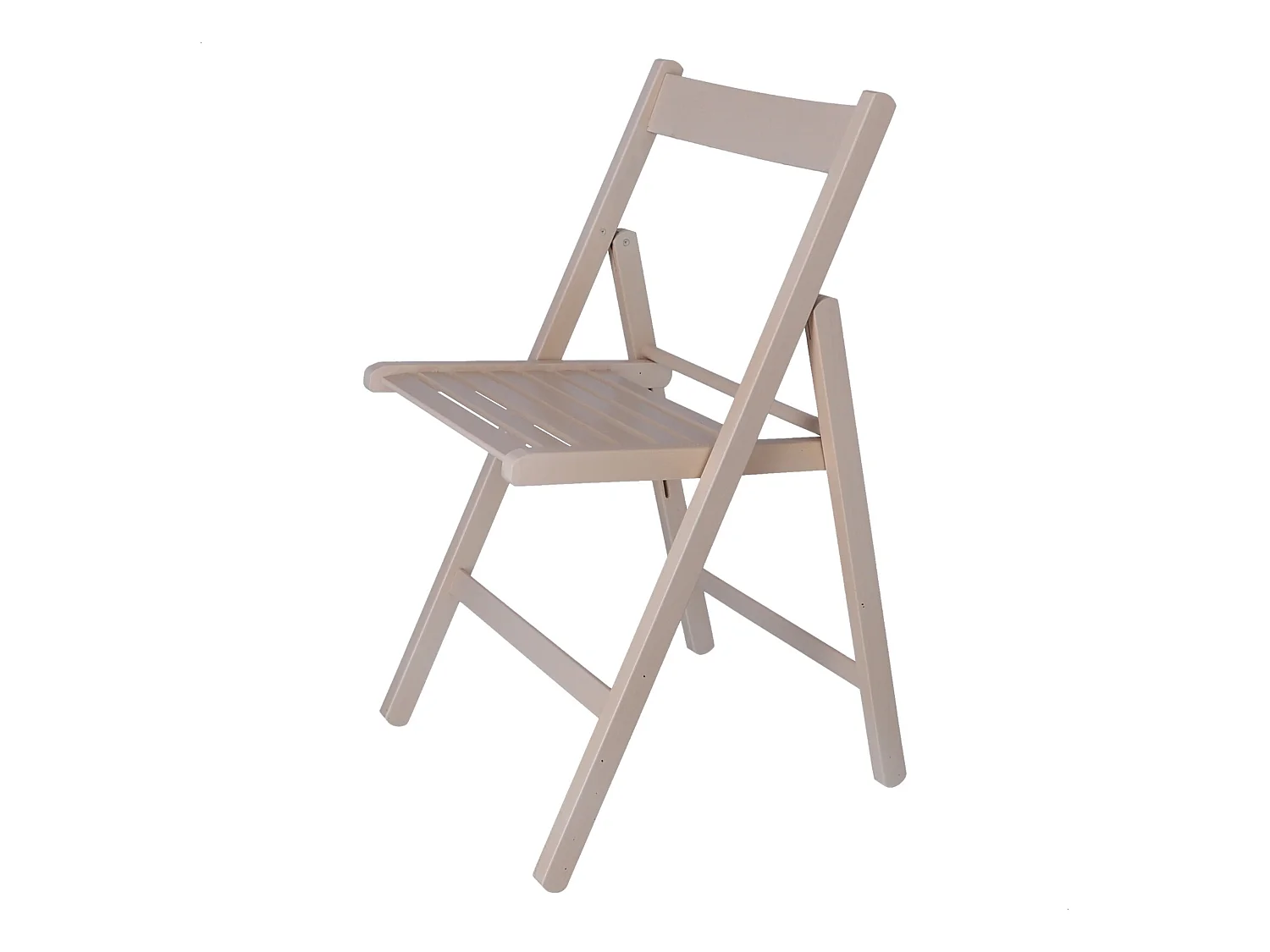 Chaise BAS en bois de hêtre, finition blanche, 43x47x79 cm