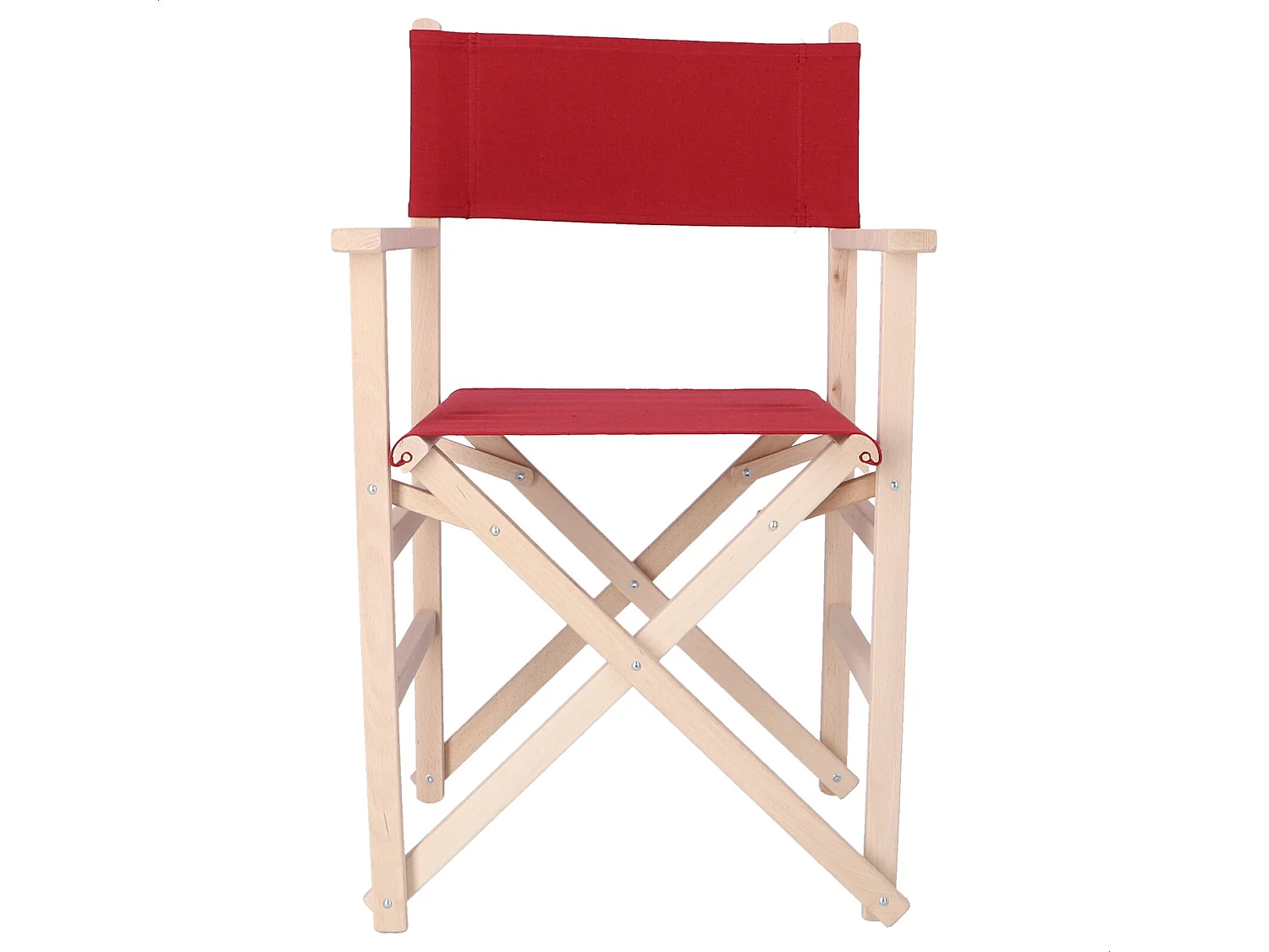 Chaise de réalisateur Sunset finition SANS vernis, toile marron, 51x46x86 cm