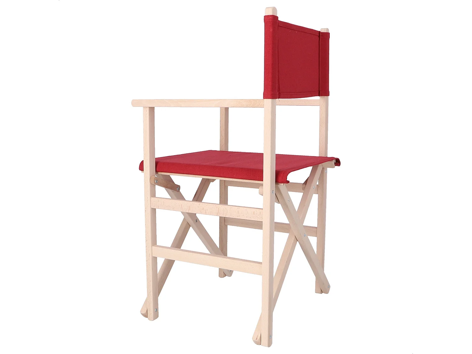 Chaise de réalisateur Sunset finition SANS vernis, toile marron, 51x46x86 cm